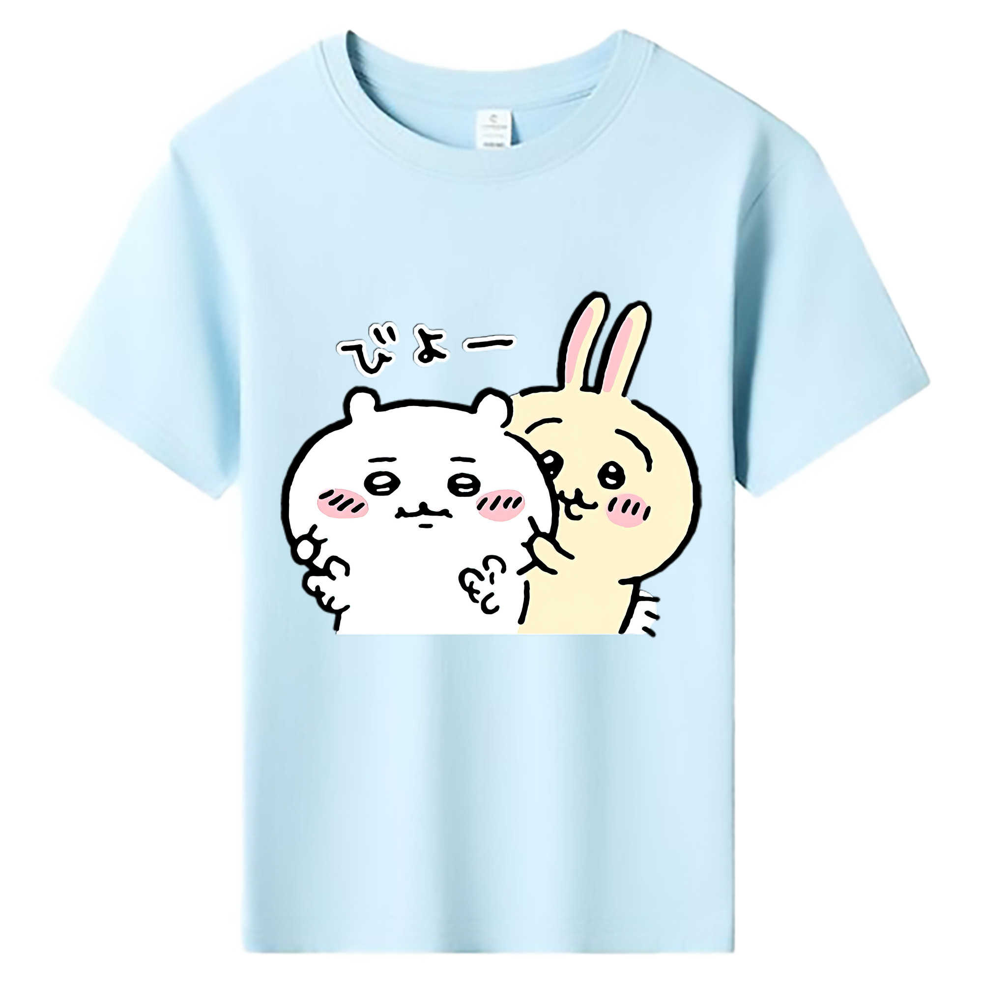 （画像用） ちいかわ うさぎ Chii-kawa usagi 綿100％キッズTシャツ（フロントプリント）